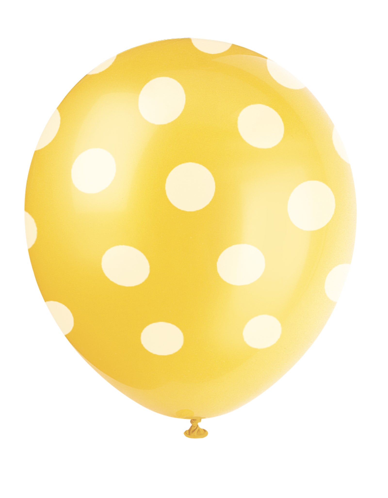 6 ballons jaunes à pois blancs | 6 ballons en latex de 30 cm | J2F Shop