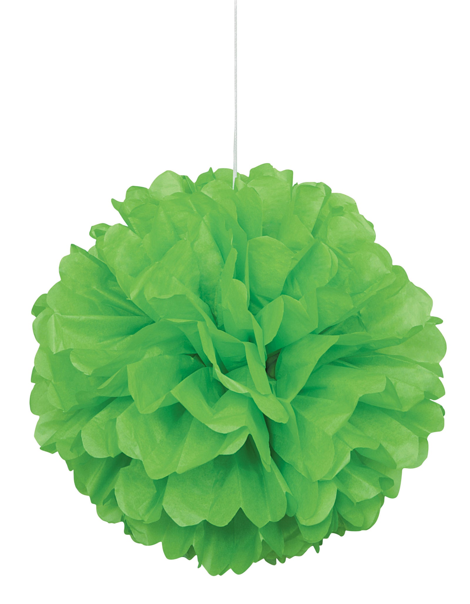 Pompon décoration vert citron - Gamme couleur unie | 1 pompon en papier de 40,64 cm | J2F Shop