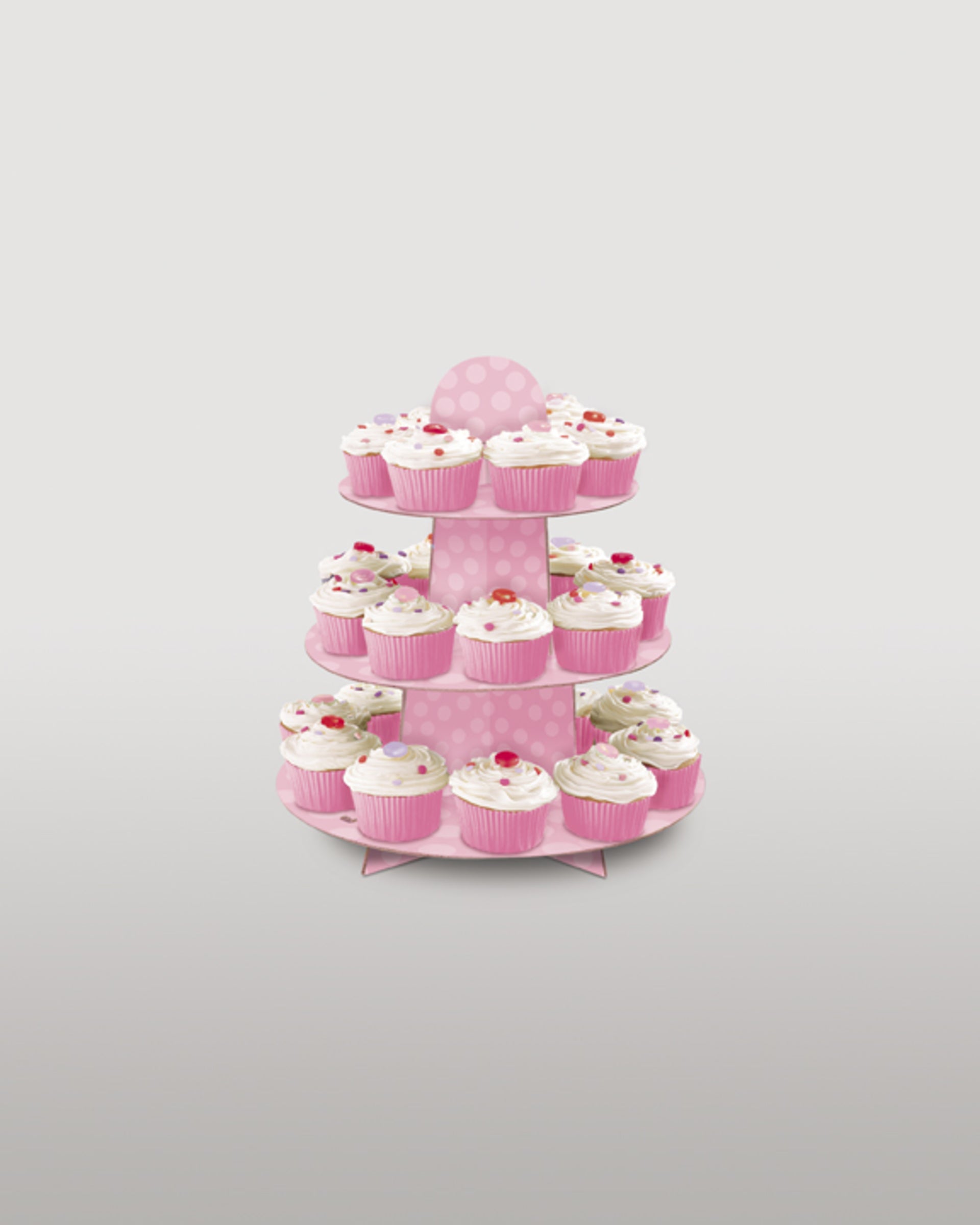Présentoir cupcakes grand modèle rose | 3 support pour cupcakes de 3 étages | J2F Shop