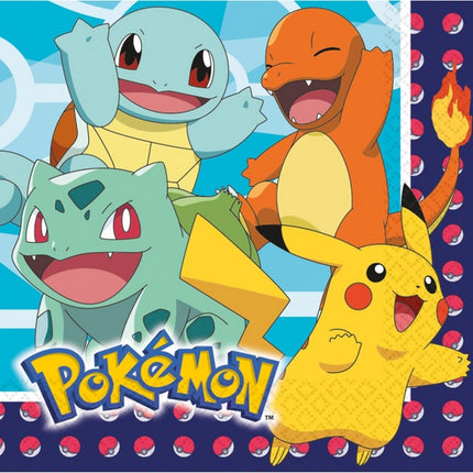 16 Serviettes Papiers Pokémon - Amscan