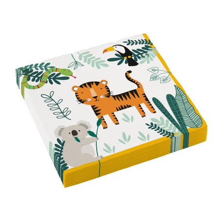 16 Serviettes Papiers Animaux Savane - Amscan