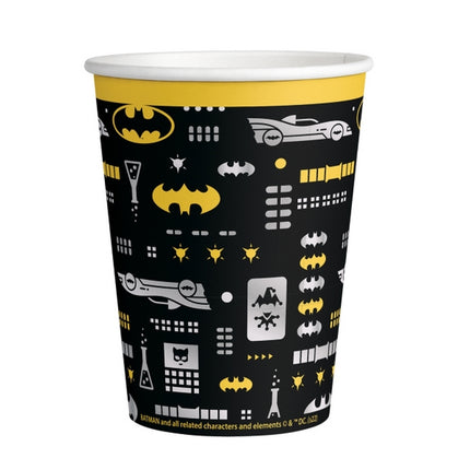 8 Verres Papier Batman - Amscan