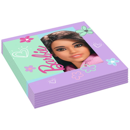 16 Serviettes Papiers Barbie - Amscan