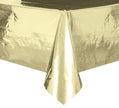 Nappe rectangulaire dorée - Gamme couleur unie | Nappe en plastique de 137cm x 213cm | J2F Shop