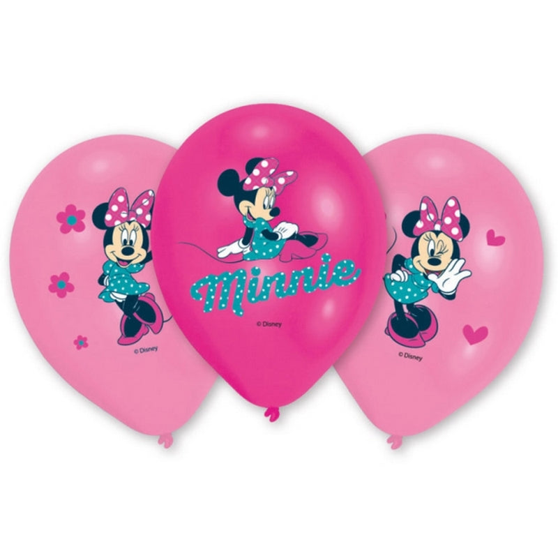 6 Ballons Latex Minnie Mouse 11