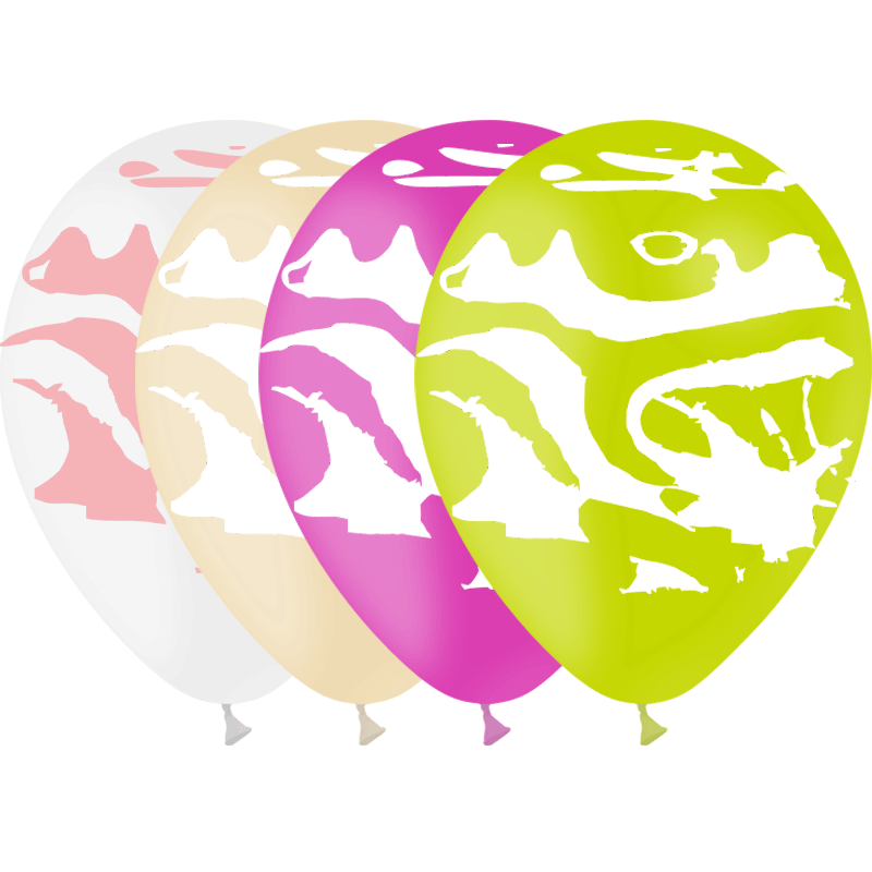 8 Ballons Latex HG95 Agathe Assortis - PMS