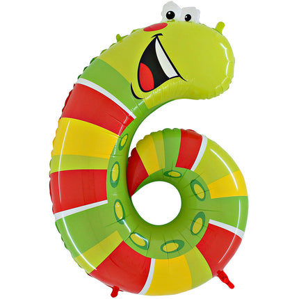 Chiffre 6 Animaloons Chenille 40