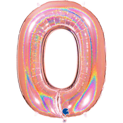Chiffre 0 Holographic Rose Gold 40