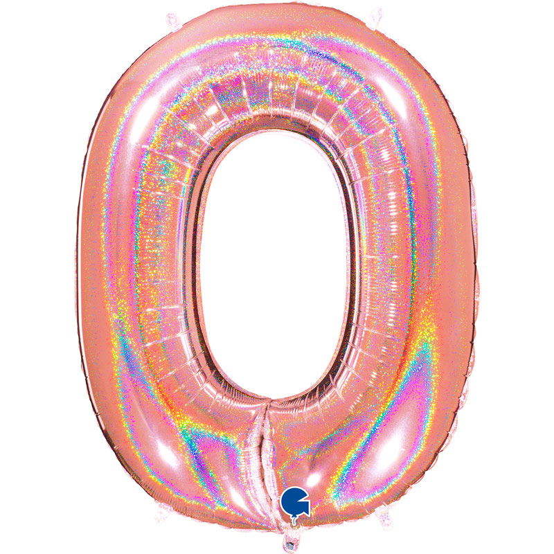 Chiffre 0 Holographic Rose Gold 40