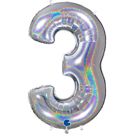 Chiffre 3 Holographic Silver 40