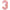 Chiffre 3 Holographic Rose Gold 40