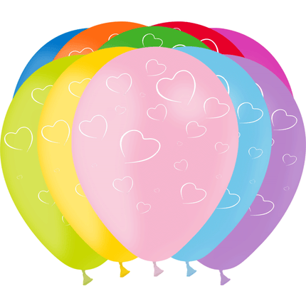 25 Ballons Latex HG112 Cœurs Assortiment - PMS