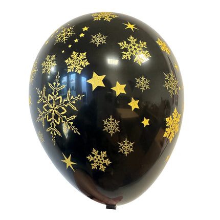 DÉMARQUE : 100 Ballons Latex TAT Neige Noir 30cm - Ballons Vintage