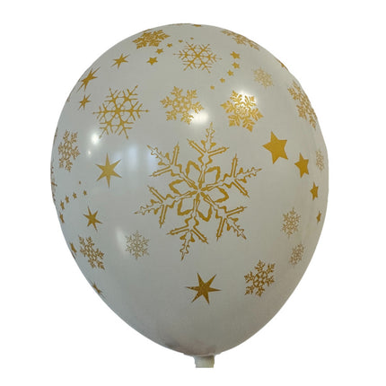DÉMARQUE : 100 Ballons Latex TAT Neige Blanc 30cm - Ballons Vintage