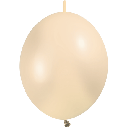 25 Ballons Déco Link 6″ Ivoire - Balloonia