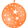 1 Ballon Latex 3' Etoiles Orange - PMS