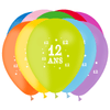 10 Ballons Latex HG95 Jubilé 12 Ans - PMS