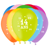 10 Ballons Latex HG95 Jubilé 14 Ans - PMS