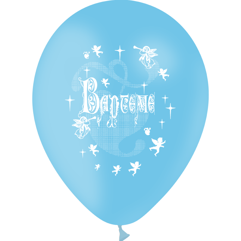 10 Ballons Latex HG95 Baptême Ciel - PMS