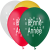 100 Ballons Latex HG95 Bonne Année Assortiment - PMS