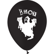 100 Ballons Latex HG95 Fantômes Bhou Noir - PMS