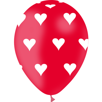 100 Ballons Latex HG95 Coeur Rouge - PMS