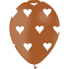 8 Ballons Latex HG95 Coeur Chocolat - PMS