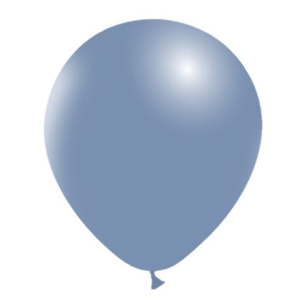 100 Ballons Latex HG112 Vintage Bleu - Balloonia