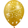 8 Ballons Latex HG95 Communion Métal Or - PMS