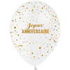 25 Ballons Latex HG112 Joyeux Anniversaire Dots - PMS