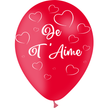 25 Ballons Latex HG112 Je T'Aime Cœurs Rouge - PMS