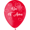 25 Ballons Latex HG112 Je T'Aime Cœurs Rouge - PMS