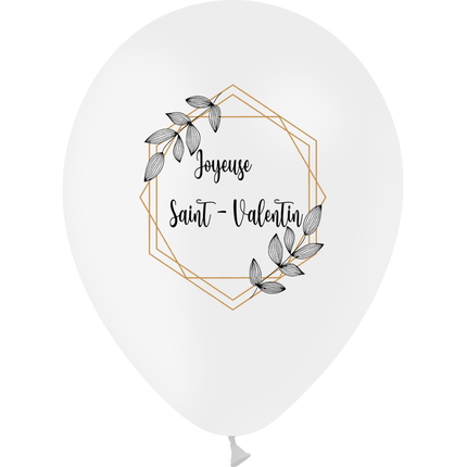 25 Ballons Latex HG112 Saint Valentin Géo Floral - PMS