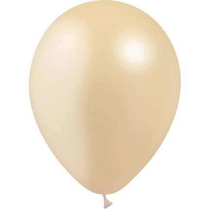 50 Ballons Latex HG95 Métal Ivoire - Balloonia