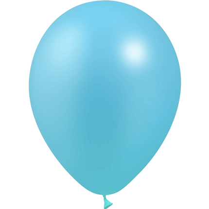 100 Ballons Latex HG112 Métal Ciel - Balloonia