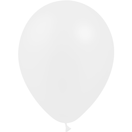 50 Ballons Latex HG112 Métal Blanc - Balloonia