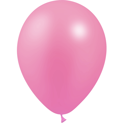 12 Ballons Latex HG95 Métal Rose - Balloonia