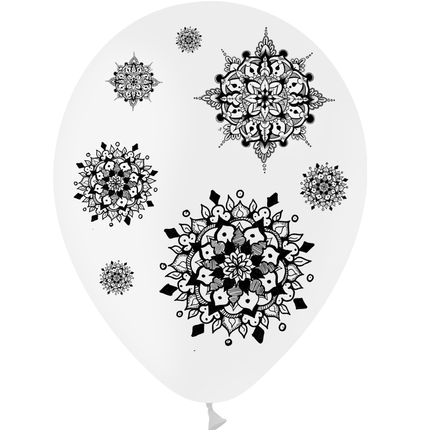25 Ballons HG112 Mandala Blanc - PMS