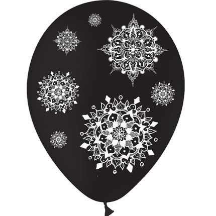 25 Ballons HG112 Mandala Noir - PMS
