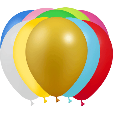 24 Ballons Latex HG95 Métal Assortiment - Balloonia