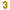 Chiffre 3 GOLD 40