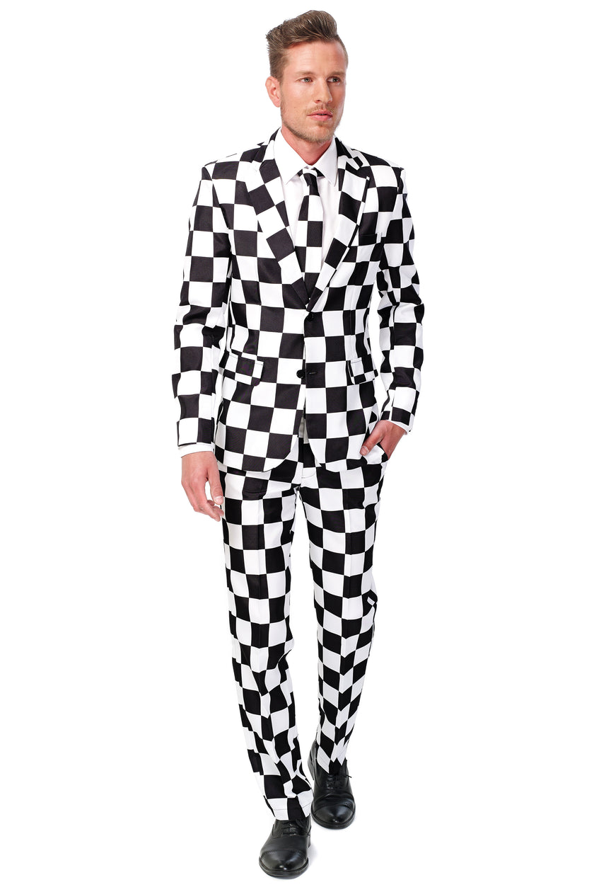 Costume Suitmeister Checked Black White
