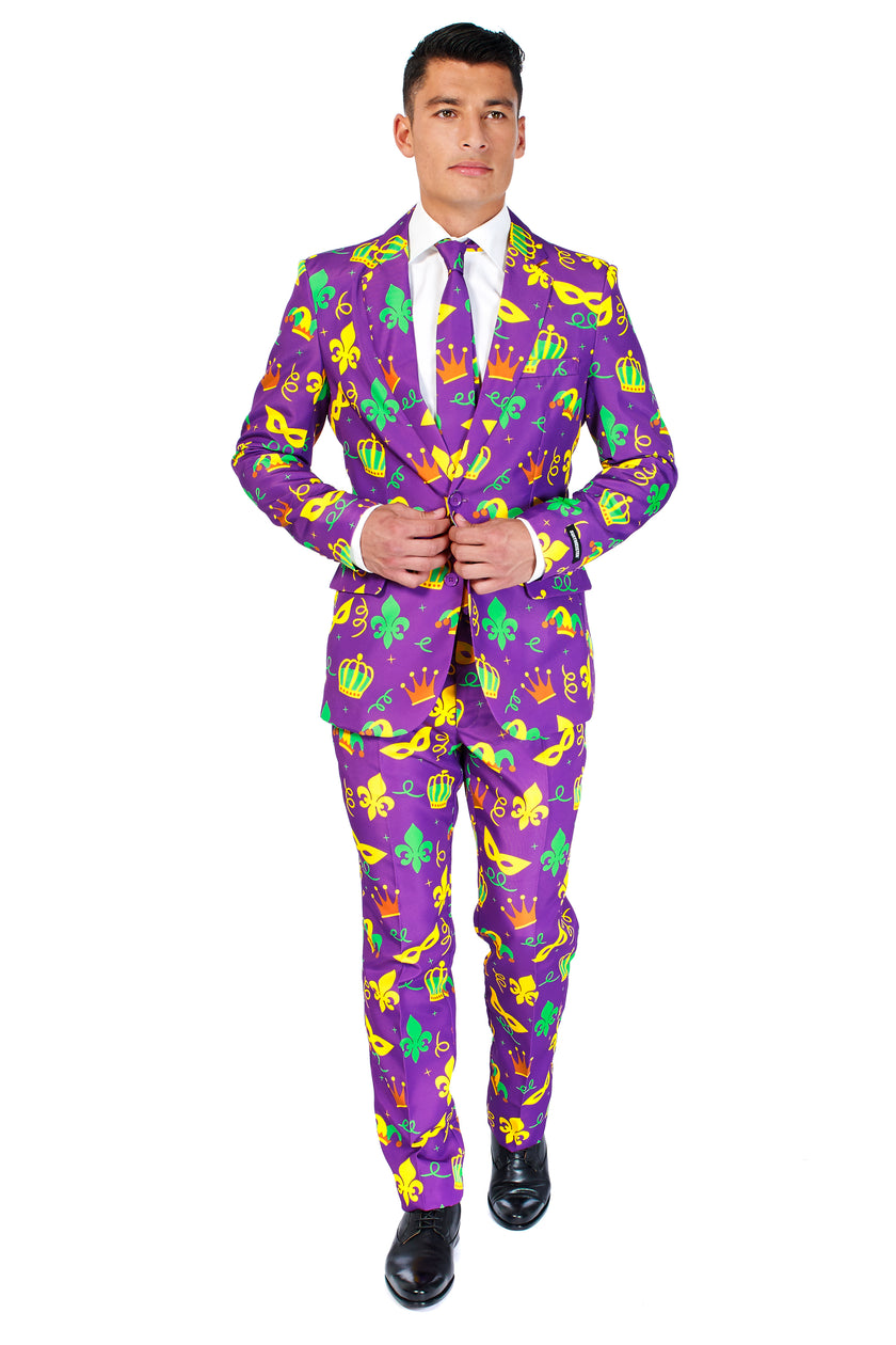 Costume Suitmeister Mardi Gras Purple Icons