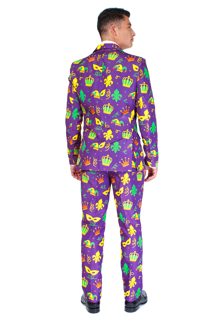 Costume Suitmeister Mardi Gras Purple Icons