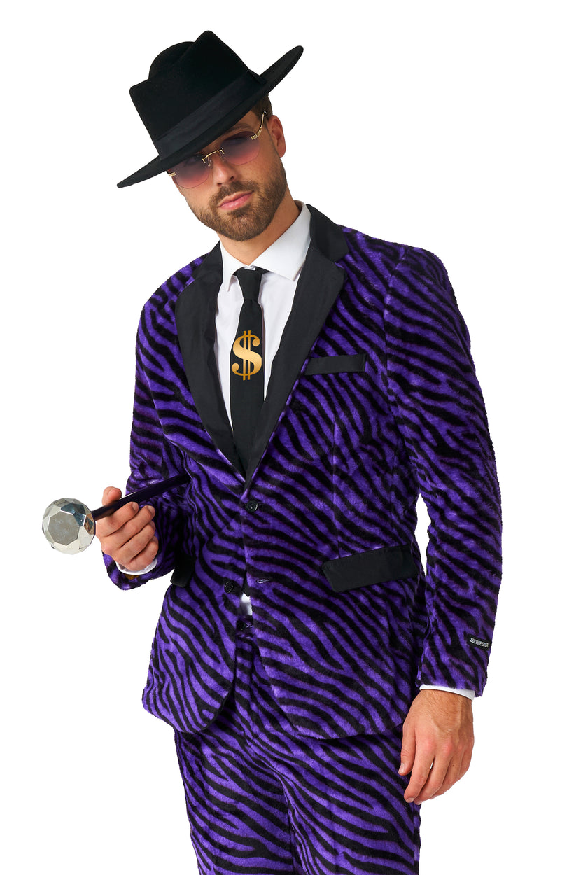 Costume Suitmeister Pimp Faux Fur Purple