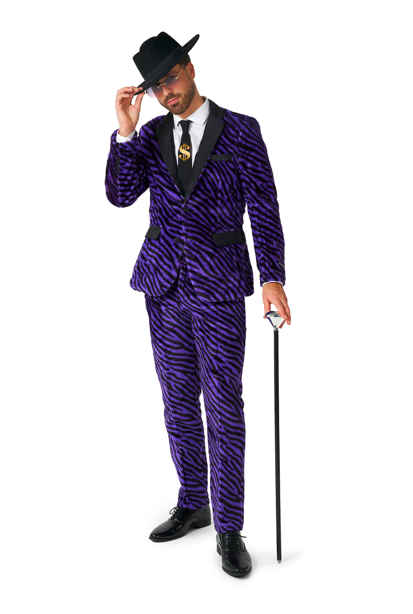 Costume Suitmeister Pimp Faux Fur Purple