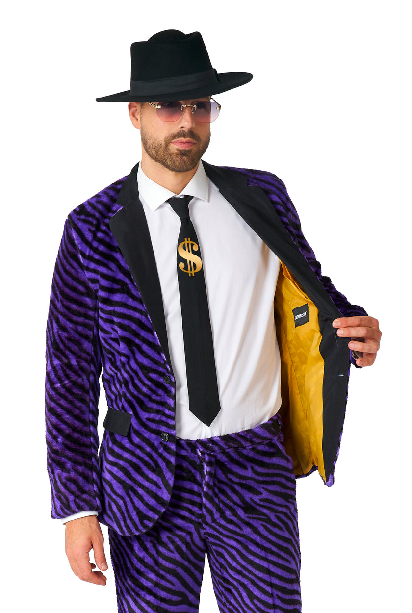 Costume Suitmeister Pimp Faux Fur Purple