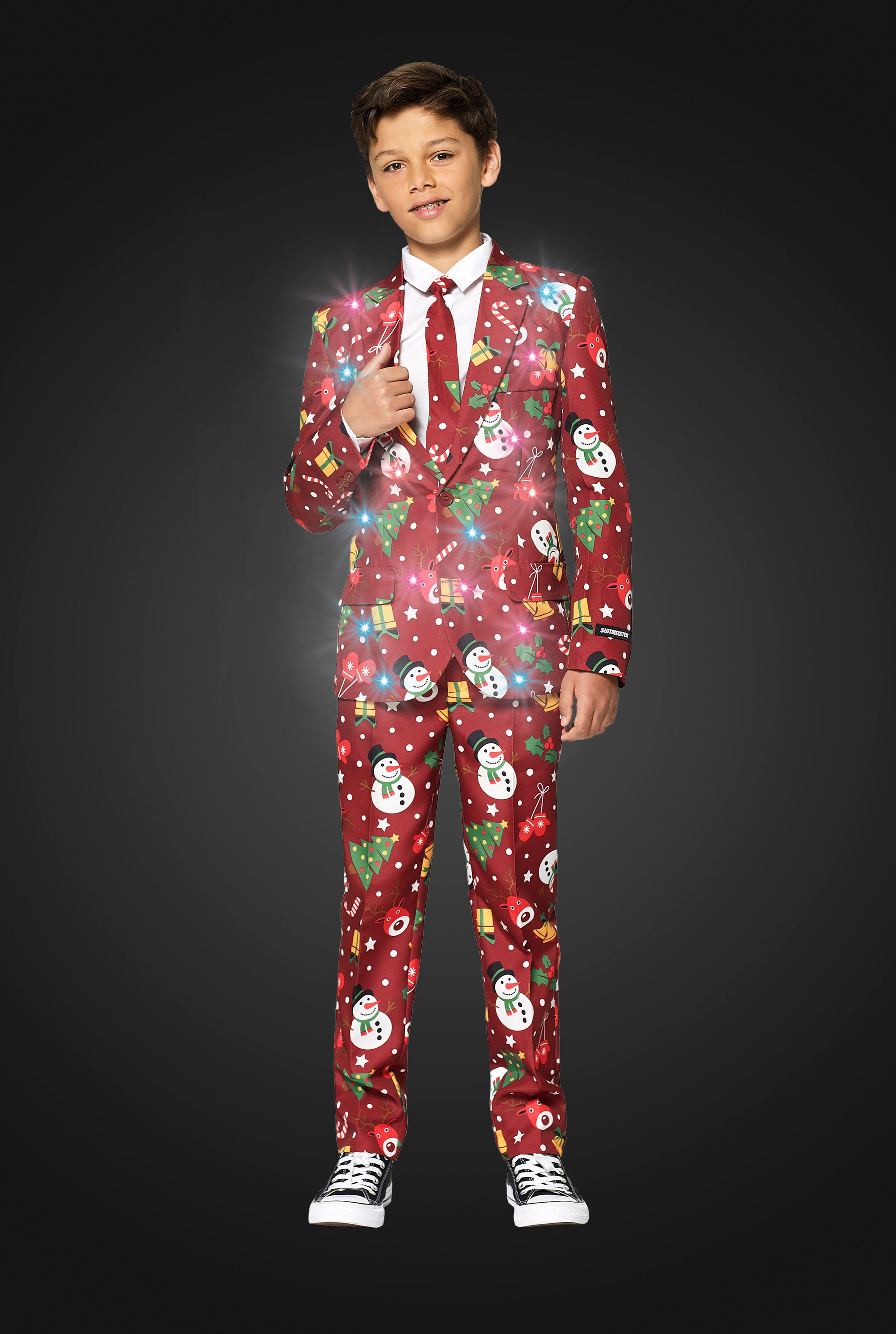 Costume Suitmeister BOYS Christmas Red Icons Light Up