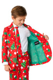 Costume Suitmeister BOYS Christmas Trees Stars Red