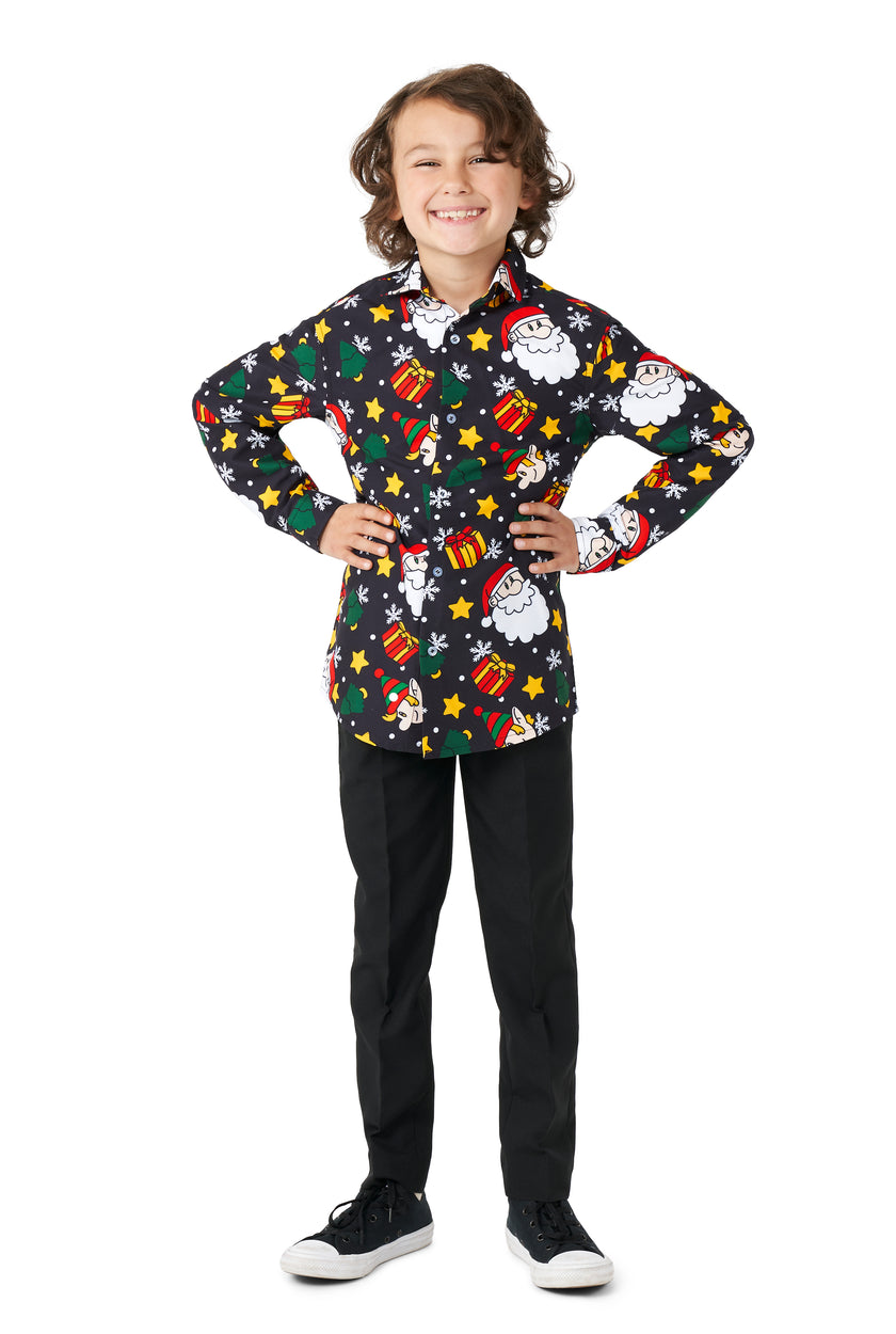 Chemise Suitmeister BOYS Santa Elves Black